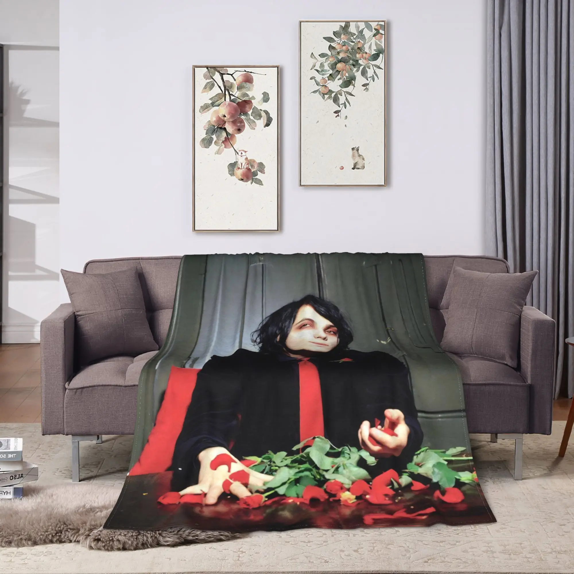 G-Gerard Way MCR Blanket Quality Warm Soft  Throw Blanket Winter Students Living Room Street Trend Bedspread