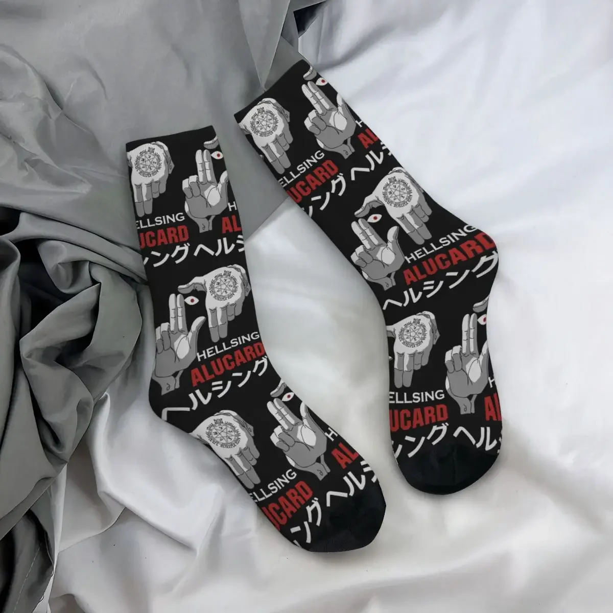 

All Seasons Crew Stockings Alucard Hellsing Manga Socks Fashion Long Socks for Men Women Valentine's Day Gifts