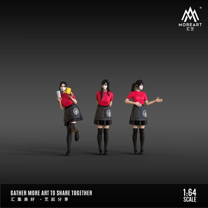 Mais arte 1:64 conjunto de bonecos de ação simulando modelo de decoração de resina para exibição, coleção e presente