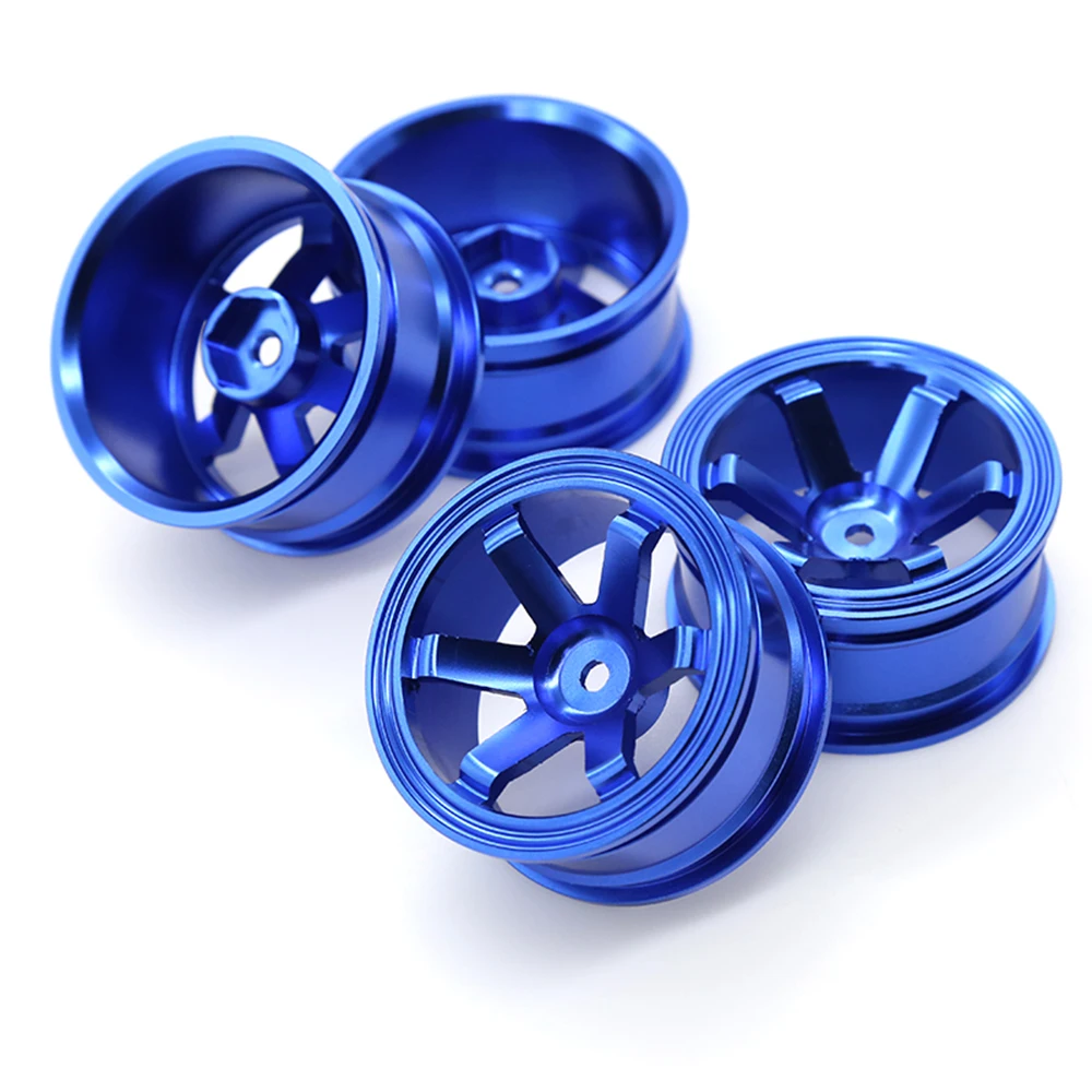 4Pcs Aluminum 6 Spoke 52MM Wheel Rims For RC 1/10 On-Road Drift Traxxas HSP Tamiya HPI Kyosho RedCat SAKURA