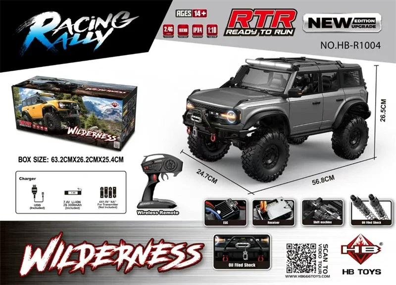 Wltoys-電動ウインチ付きプロフェッショナルrcカー、4wd、4x4、オフ