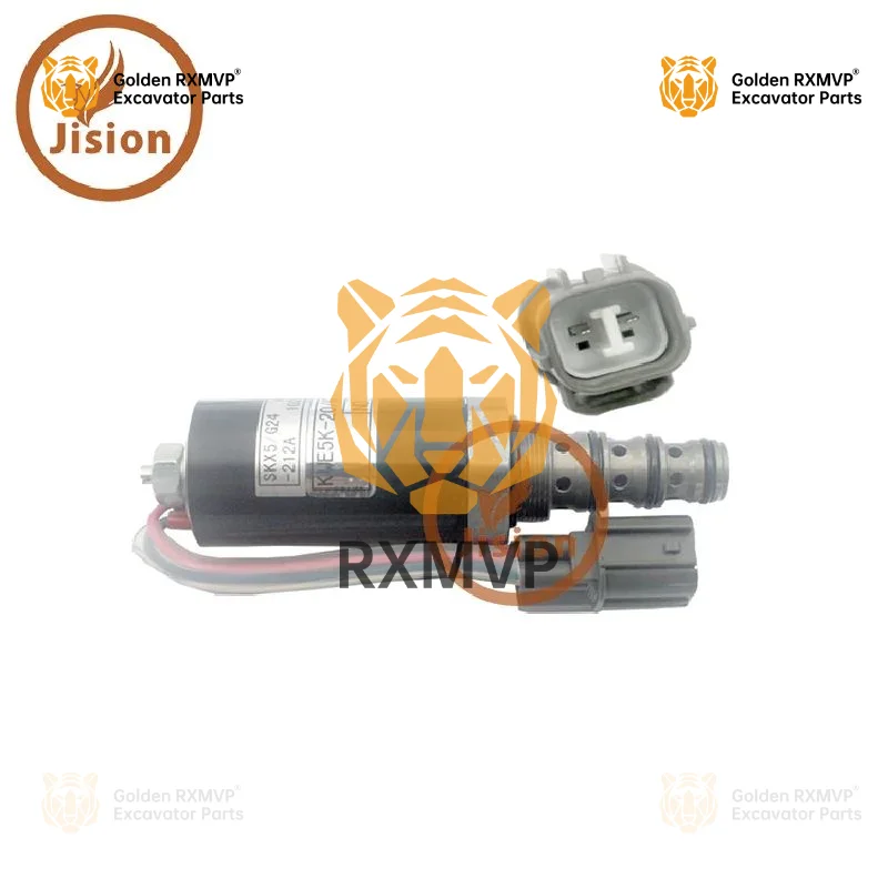 For Kobelco Sk200-2 Excavator Skx5/g24-212a Kwe5k-20/g24d12a Rotary Solenoid Valve Yn35v00005f2