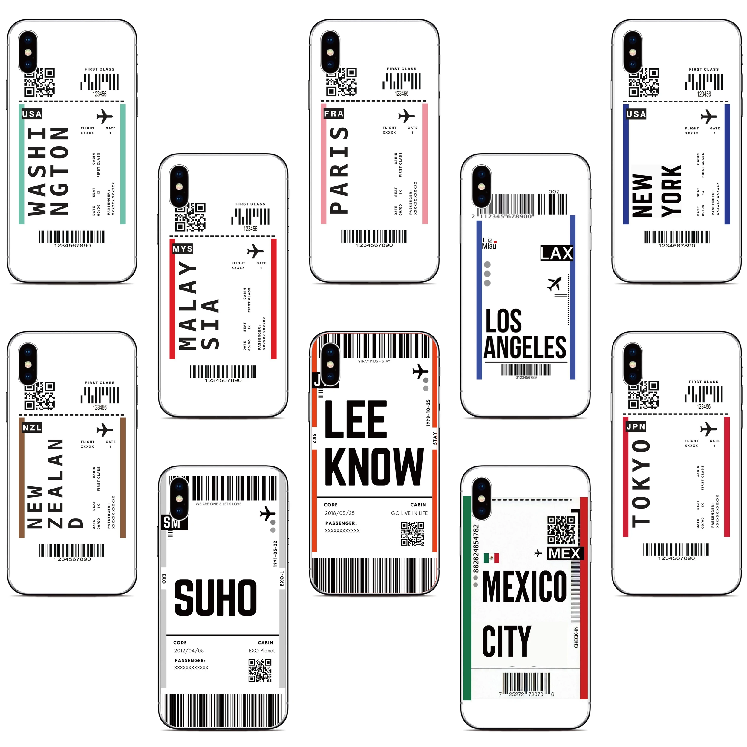 Flight Ticket Cover For Asus Zenfone 10 9 8 Flip 5Z 4 ROG Phone 2 3 5 6 7 Max Pro M2 M1 Plus Shot ZB631KL ZS620KL ZS590KS Case