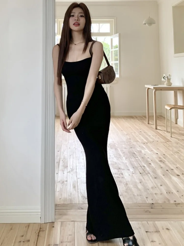 

Sexy Bodycon Bandage Dress Summer New Spaghetti Strap Slim Long Dresses for Women Solid Casual Club Party Vestidos Mujer 2024