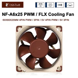 Noctua NF-A6x25 Case Fan 60mm Computer Cooles Fan 5V/12V Intelligent Temperature Control CPU Radiator Fan