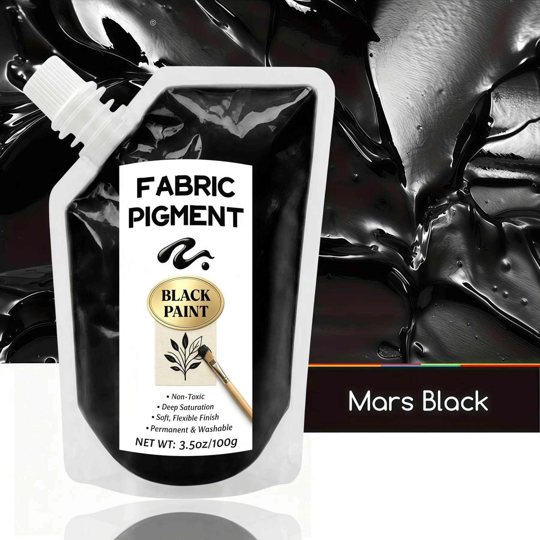 Black Fabric Pigment Heavy Body Acrylic Holiday DIY For Fabric Ceramic Canvas