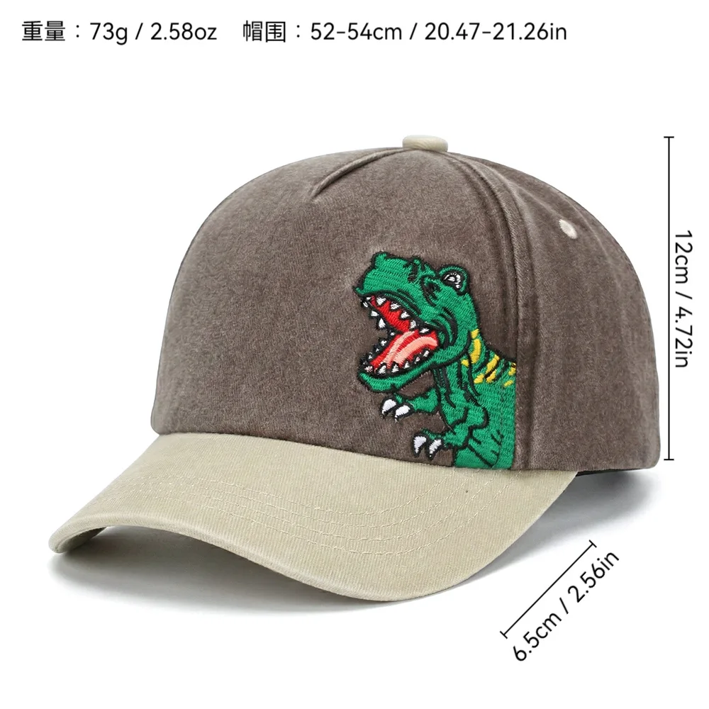 Summer Boys Girls Baseball Caps Visor Hats Sun Protection Color Blocking Dinosaur Hats New Design 2026