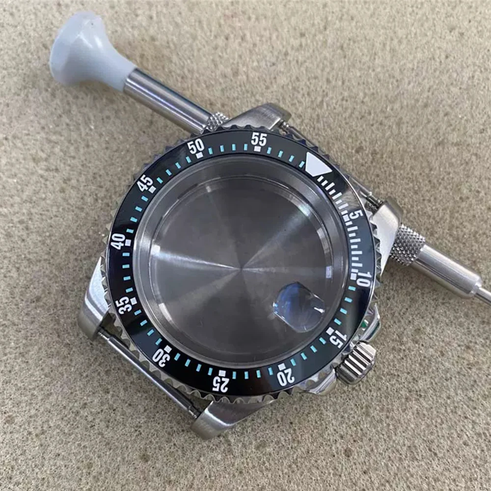 

For Nh35 Case 40mm Scale Ceramic Bezels Sapphire Mirror Stainless Steel Watch Case for NH35/NH36 Movement Watch Parts New