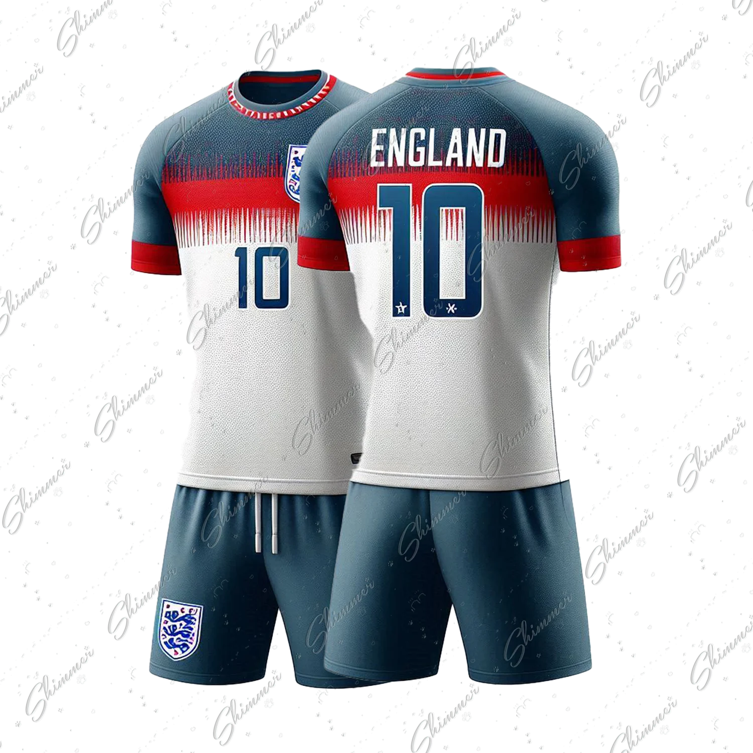 Football Jearsey 2024 2Pc Short Sleeves England Style Pop Kids Youth Training And Competition Soccer Jersey Clothing Uniform