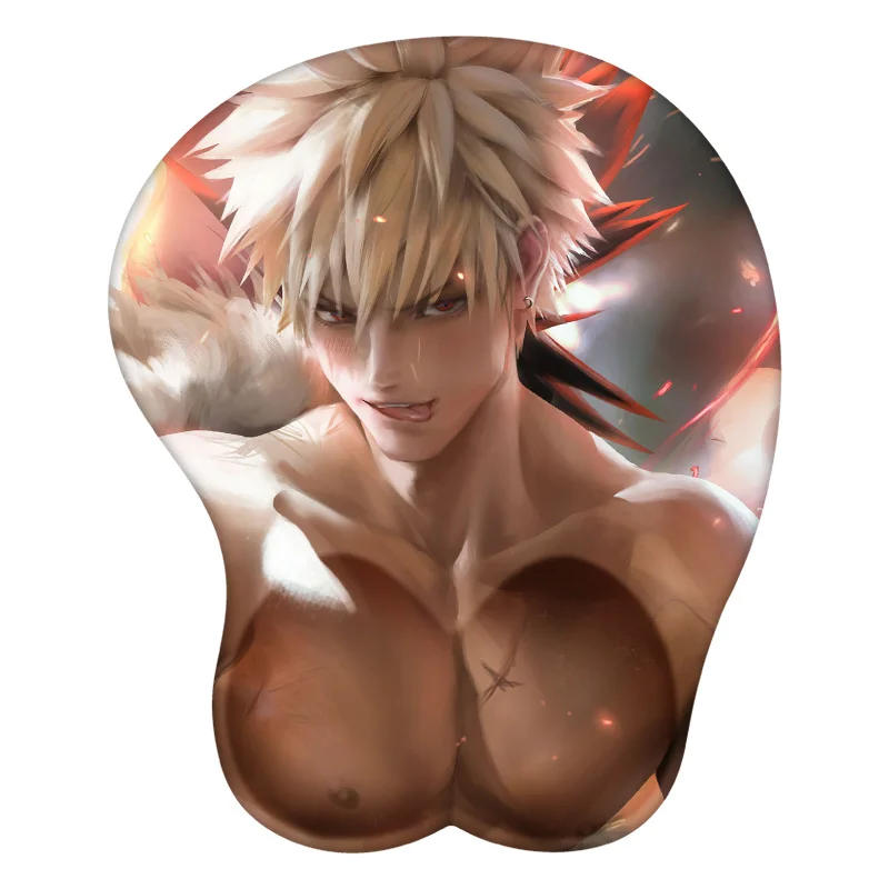 3D Mouse Pad Bakugou Katsuki Anime Wrist Rest Desk MousePad Mat Gamer Accessory