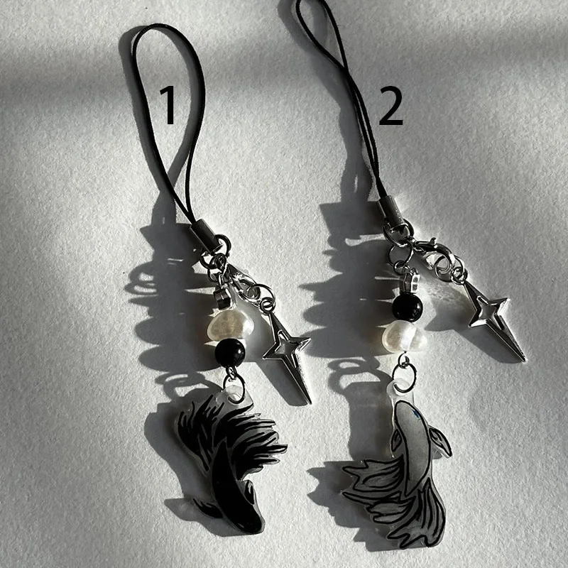 Gojo and Geto fish matching phone charm JJK Handmade cute