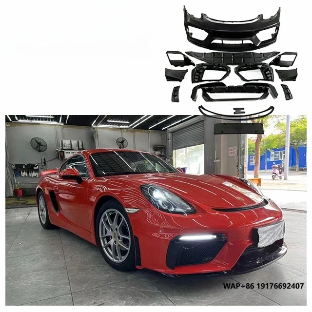 

For ’Porsche Cayman Boxster 981 Upgrade GT4 Front Bumper Body Kit 981 Grille Front Bumper