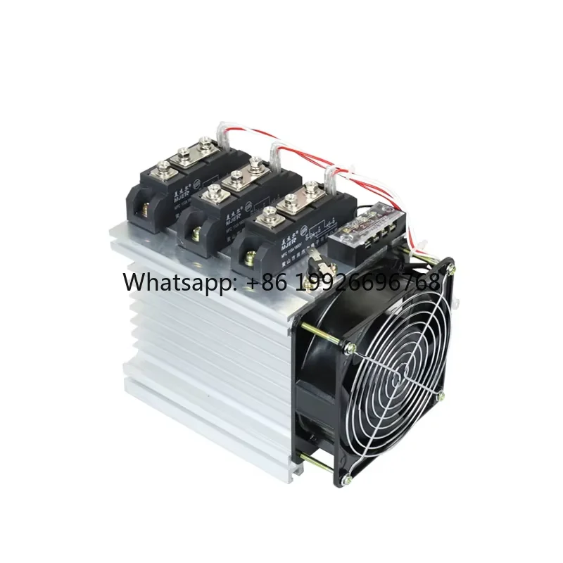 Thyristor Module Single Phase Half Control Thyristor 3 Pcs MFC110A Set with Heatsink and Fan