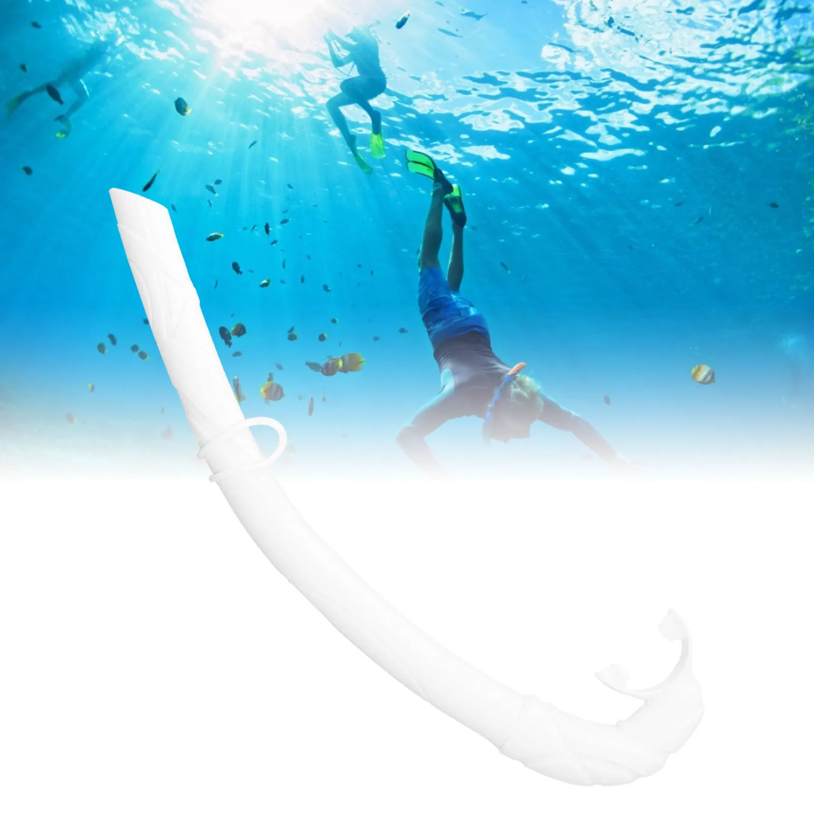 

Diving Snorkel With Mouthpiece Gel Snorkeling Breathing Tube For Underwater Sport