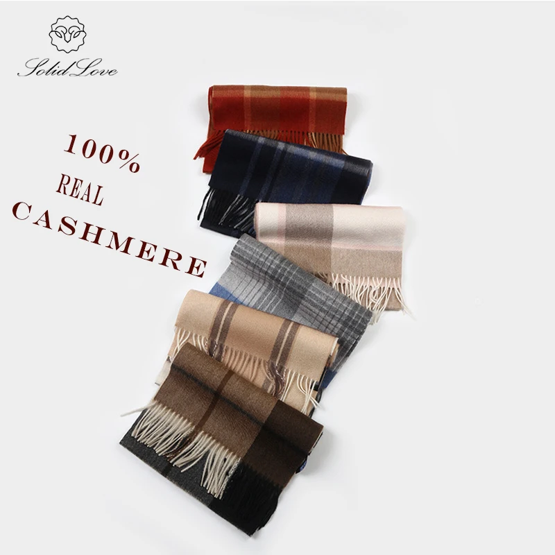 Sciarpa in cashmere 100% scozzese con nappa Donna Uomo Inverno Caldo morbido Sciarpa al collo Scialle Sciarpe lunghe in cashmere unisex 190 * 32 cm