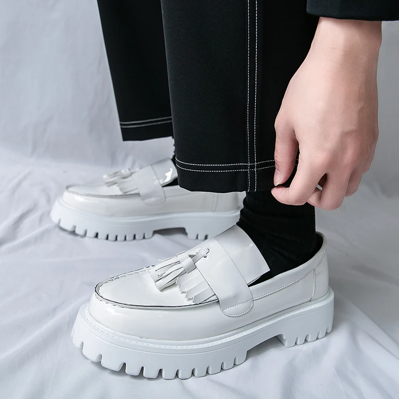 

High-quality Men Elegant Fashionable Artificial Leather Shoe Men Comfortable Fashion Thick Soled Leisure Senior Business Loafers