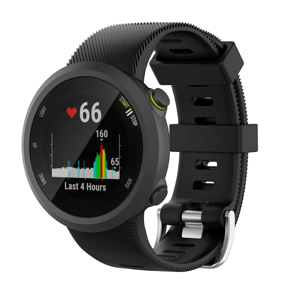 Ремешок силиконовый спортивный для Garmin Forerunner 45, сменный Браслет для наручных часов Garmin Forerunner 45S