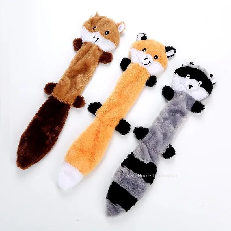 Dog Chew Toy Simulated Animal No Stuffing Plush Toys with Squeakers Durable Stuffingless Squeaky Dogs Pet Toys Bite Resistant