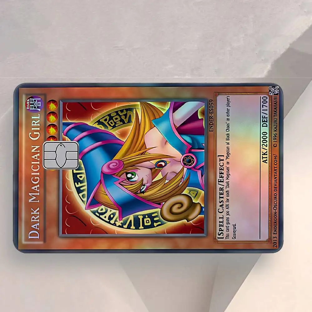 Anime Yu-Gi-Oh Yugi 4Pcs/Set Holographic Laser Credit Card Stickers Iridescent Waterproo Fits All Standard Bank Cards