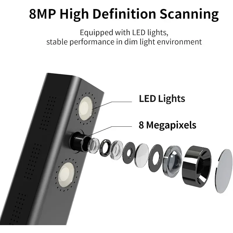 Hot Sellers.Portable Document Scanner, 8MP Document Camera, OCR Multi-Language Recognition, USB Doc Camera for Live Demo,.NEW