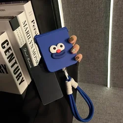 Bracelet Strap Cute Hinge Case For Samsung Galaxy Z Flip 3 4 5 6 7 For Motorola Razr 40 50 60 Ultra Xiaomi Mix Flip 2 Cover