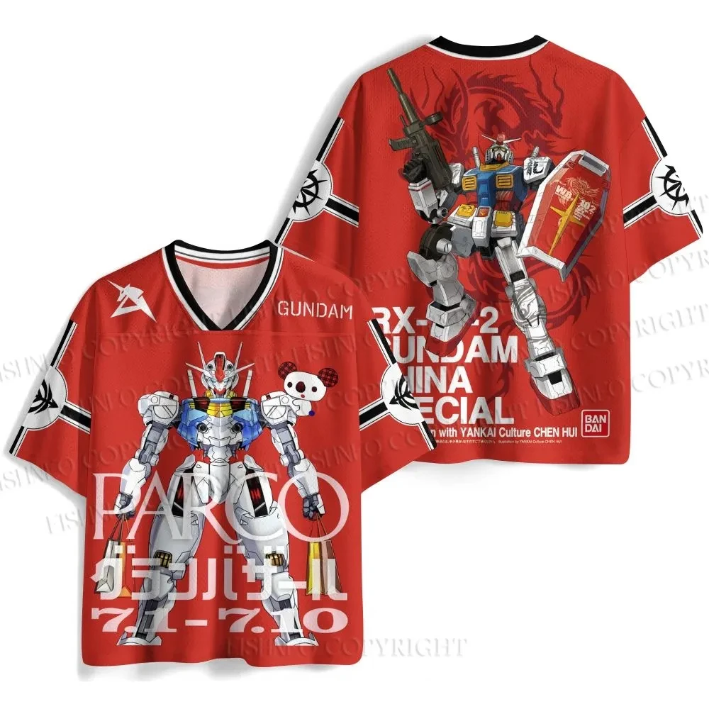 Bandai 2026 New Hot Selling "Gundam X Palco Anime Jersey" Daily Neutral Leisure Sports Top Family Matching