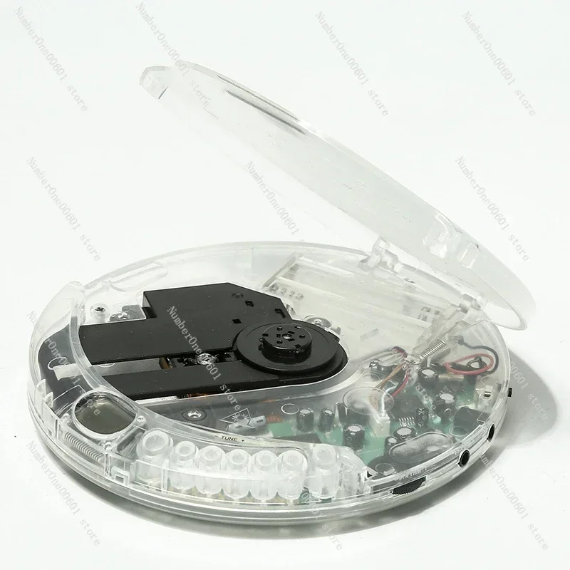 Fully Transparent CD Player Walkman Player Portable Album Headphones USB Cable External Speaker