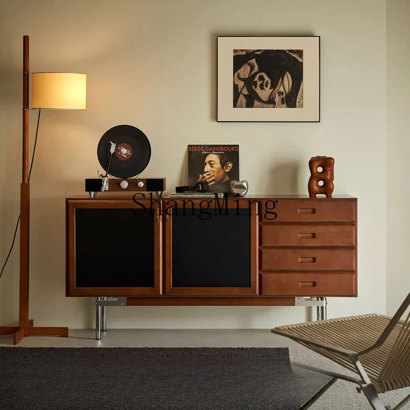 

SM high-end simple wind side cabinet solid wood home storage storage living room chest cabinet