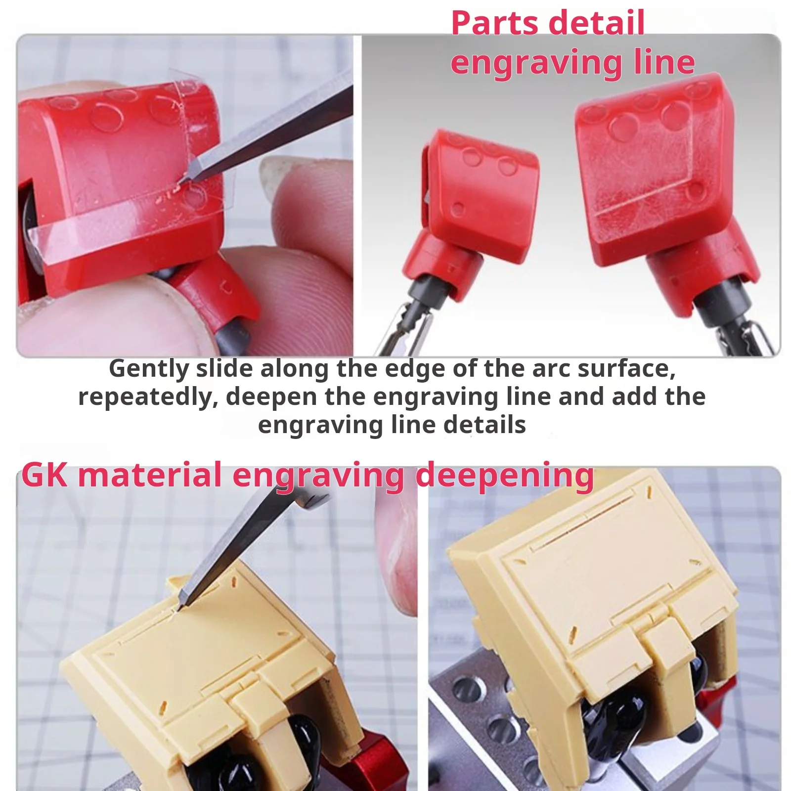 Ustar UA-90506 ~ 90510 صلابة الصلب الخطاط بمناسبة سكين نموذج صنع أداة ل Gundam نموذج هواية لتقوم بها بنفسك أداة الكتابة الدقيقة #6