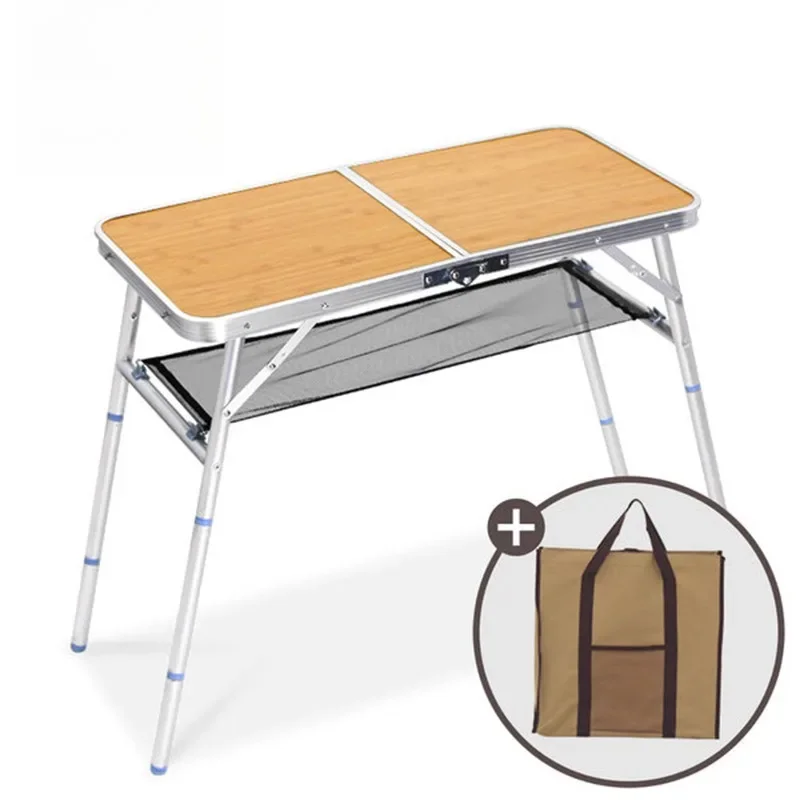 

Outdoor Camping Folding Table Aluminum Alloy Portable Picnic Table Barbecue Tables Adjustable Height Portable Bag