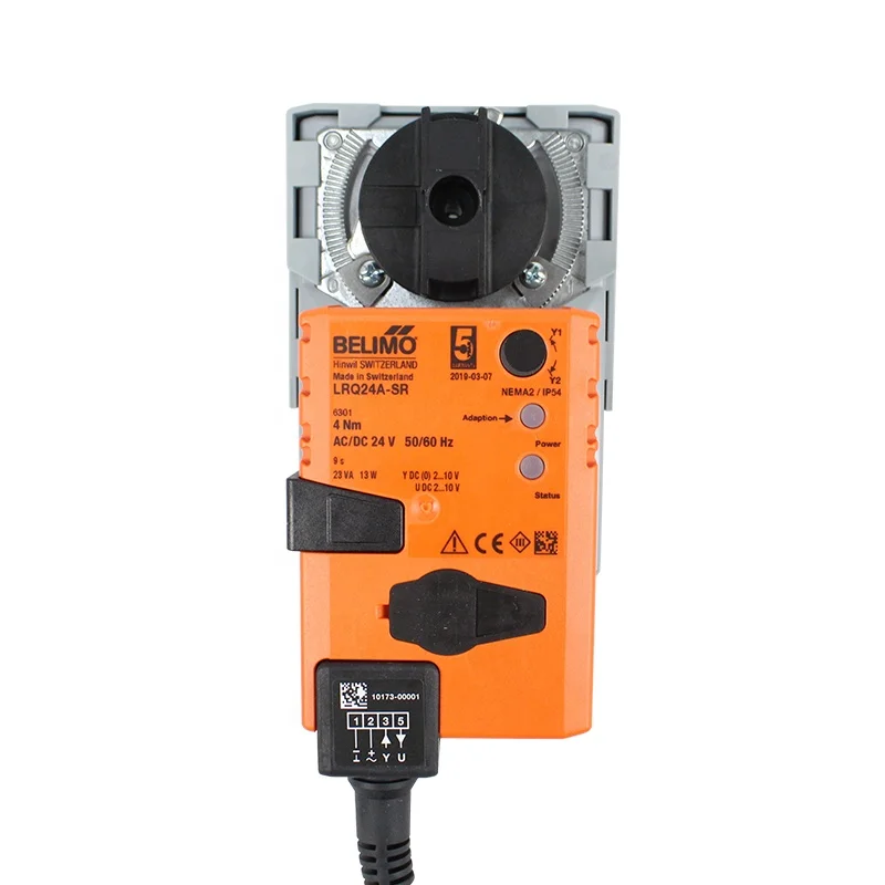 LRQ24A-SR PVC Rotary Actuator 24V 9s IP54 Fast Running 4Nm AC/DC Manual Override for Swiss Original CE Approved in stock