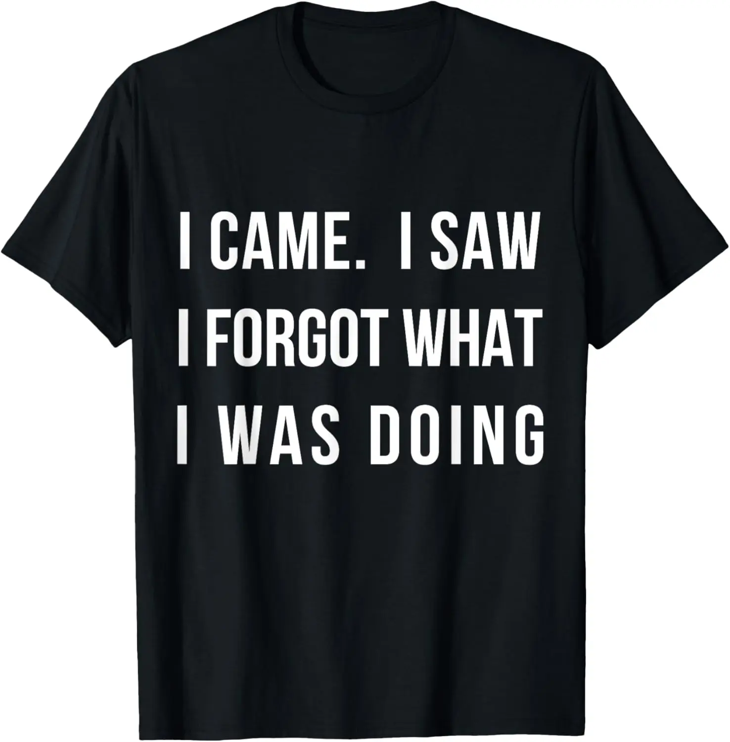 

I Came I Saw I Forgot What I was Doing Sarcastic Tee T-Shirt