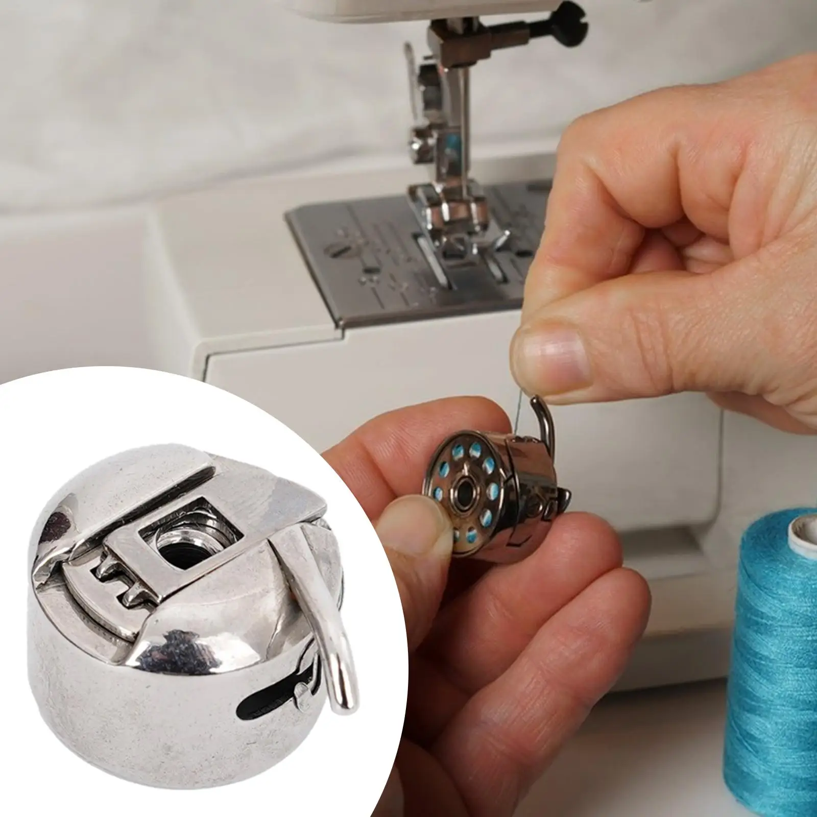 Household Sewing Machine Bobbin Case Metal Replacement Universal Shuttle Part Quick Install for Everyday Sewing