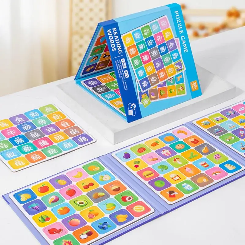 Word Matching Puzzle Magnetic English Word Matching Table Game Magnetic Fun Chinese Characters Advanced Puzzles For Family