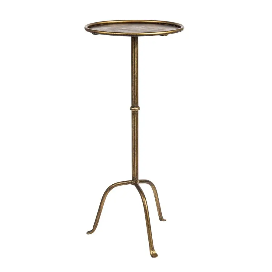 

Metal Martini Cocktail Table, Antique Brass