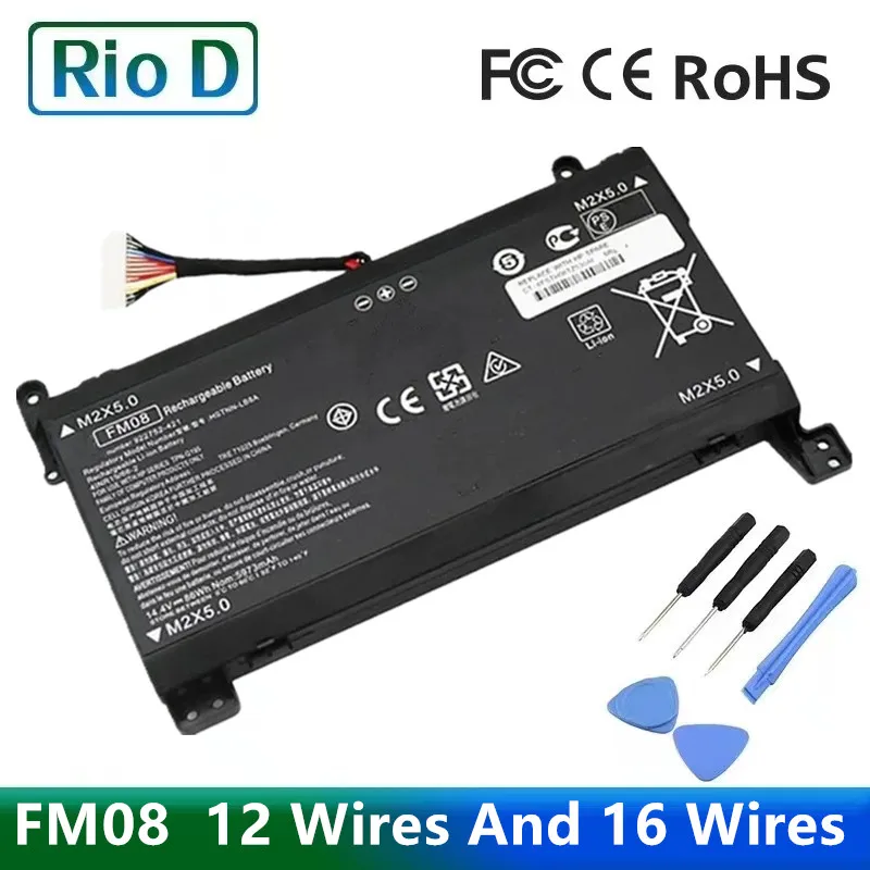 

Новый аккумулятор для ноутбука FM08 для HP OMEN 17-an013TX 17-an014TX TPN-Q195 HSTNN-LB8B TPN-Q195 8922753-421 14,6 В 83,22 Втч 5340 мАч
