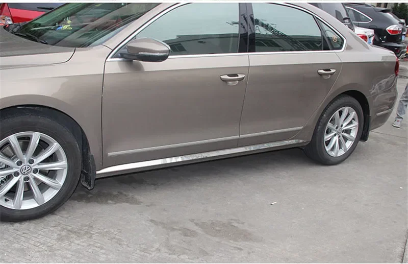 Car styling  Automobile modeling Stainless Steel body side moldings side door decoration for Volkswagen Passat B7 2011-2017
