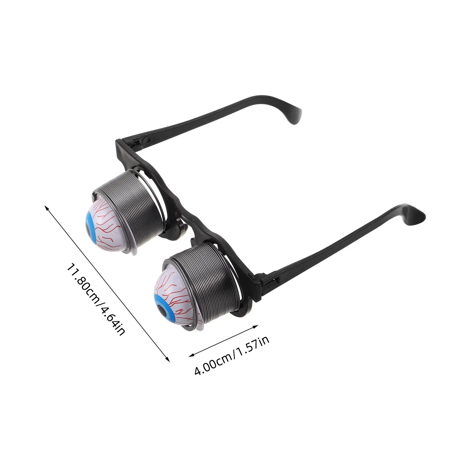 Funny Eyeglass Bouncing Eyeballs Unique Halloween Prank Prop Party Costume Decor Novelty Gag Gift Spooky Eye-Popping