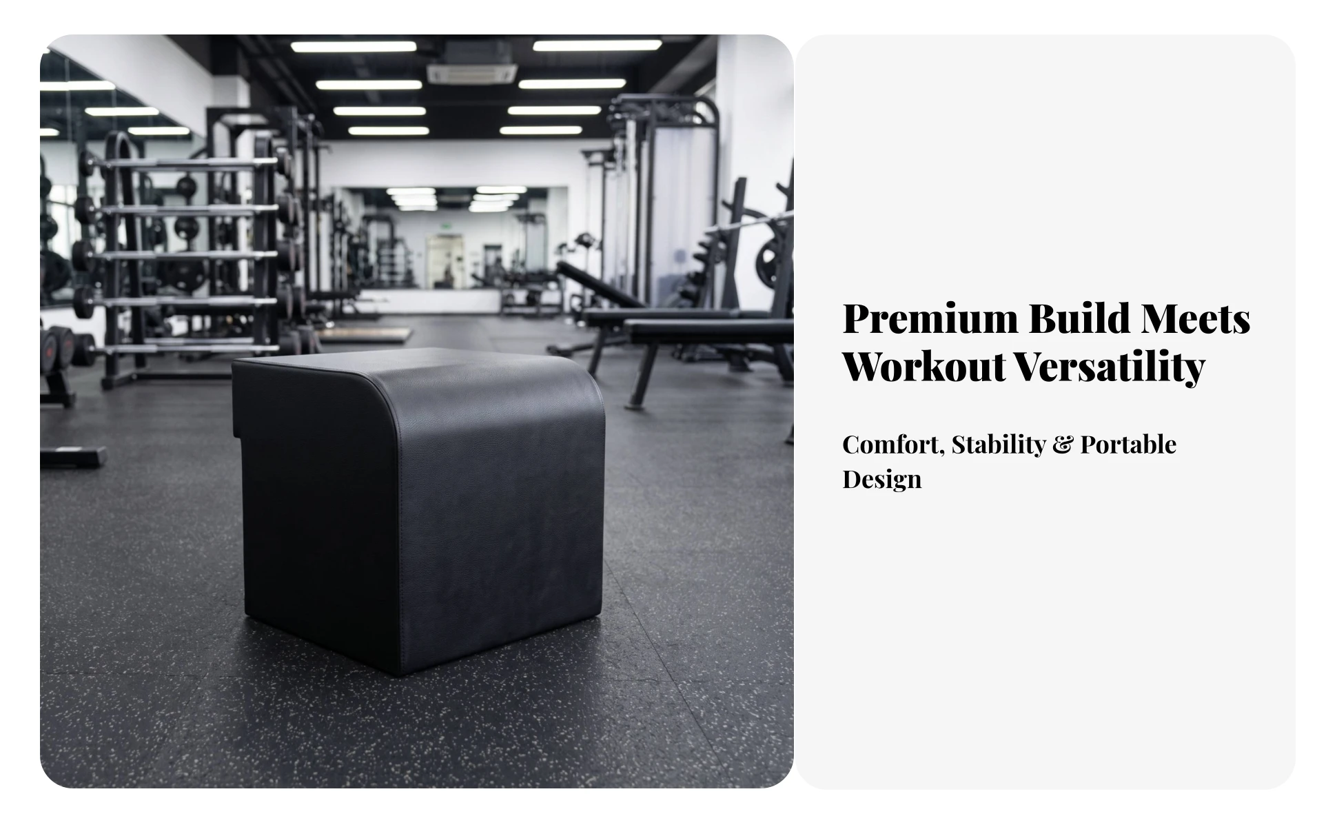 Hip Thrust Box with Padded Top Compact Hip Thrust Box Fitness Equipment Anti-Slip for Home Gym