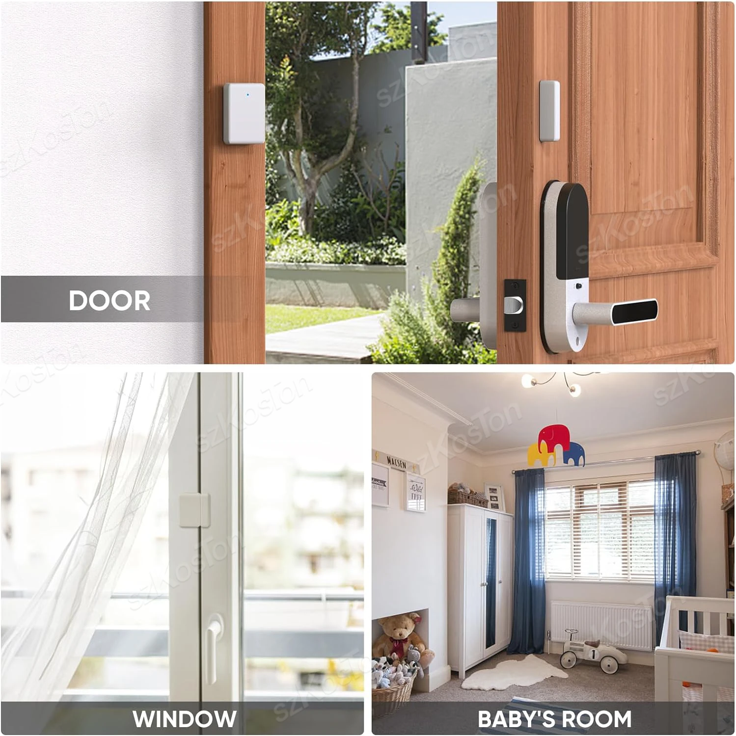 TTLOCK DS2 Wireless Door Sensor Door Contact Detection Windows Open Close Status Works With G2 All TTLOCK App Smart Locks