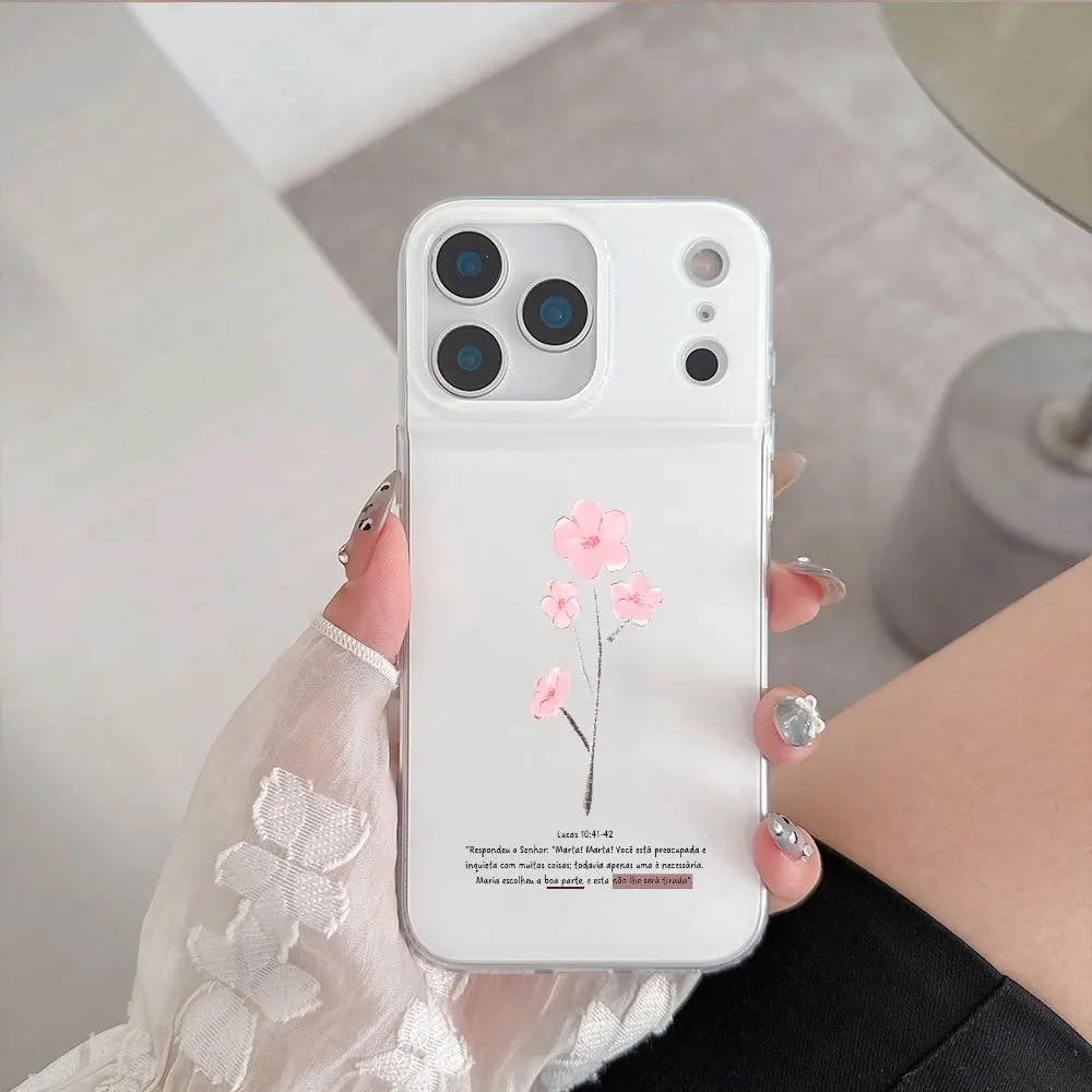 Ins Watercolor Pink Flower Phone Case For Samsung Galaxy A56 A57 S26 S25 Plus S24 Ultra A57 A36 A37 A07 A17 A27 Bumper PC Cover