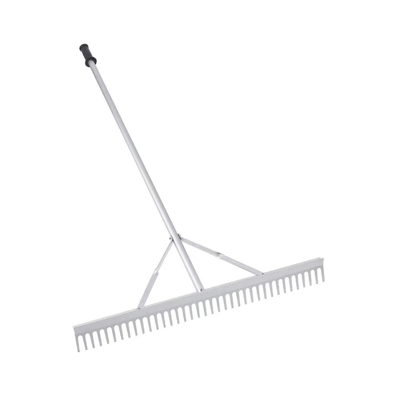 

Lightweight aluminum removable garden rake, grass rake