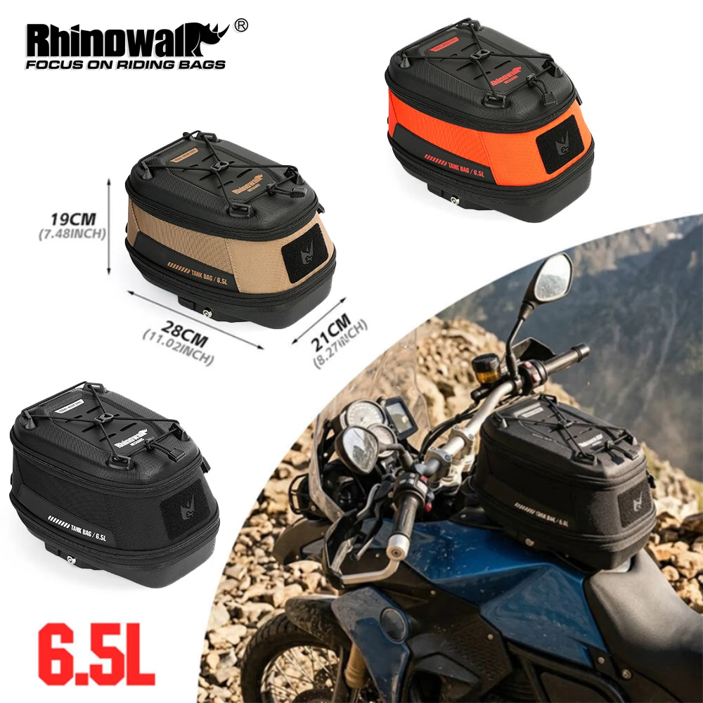 for-bmw-suzuki-ktm-cfmoto-rhinowalk-motorcycle-magnetic-tank-bag-65l-waterproof-quick-release-anti-theft-bag-with-rain-cover