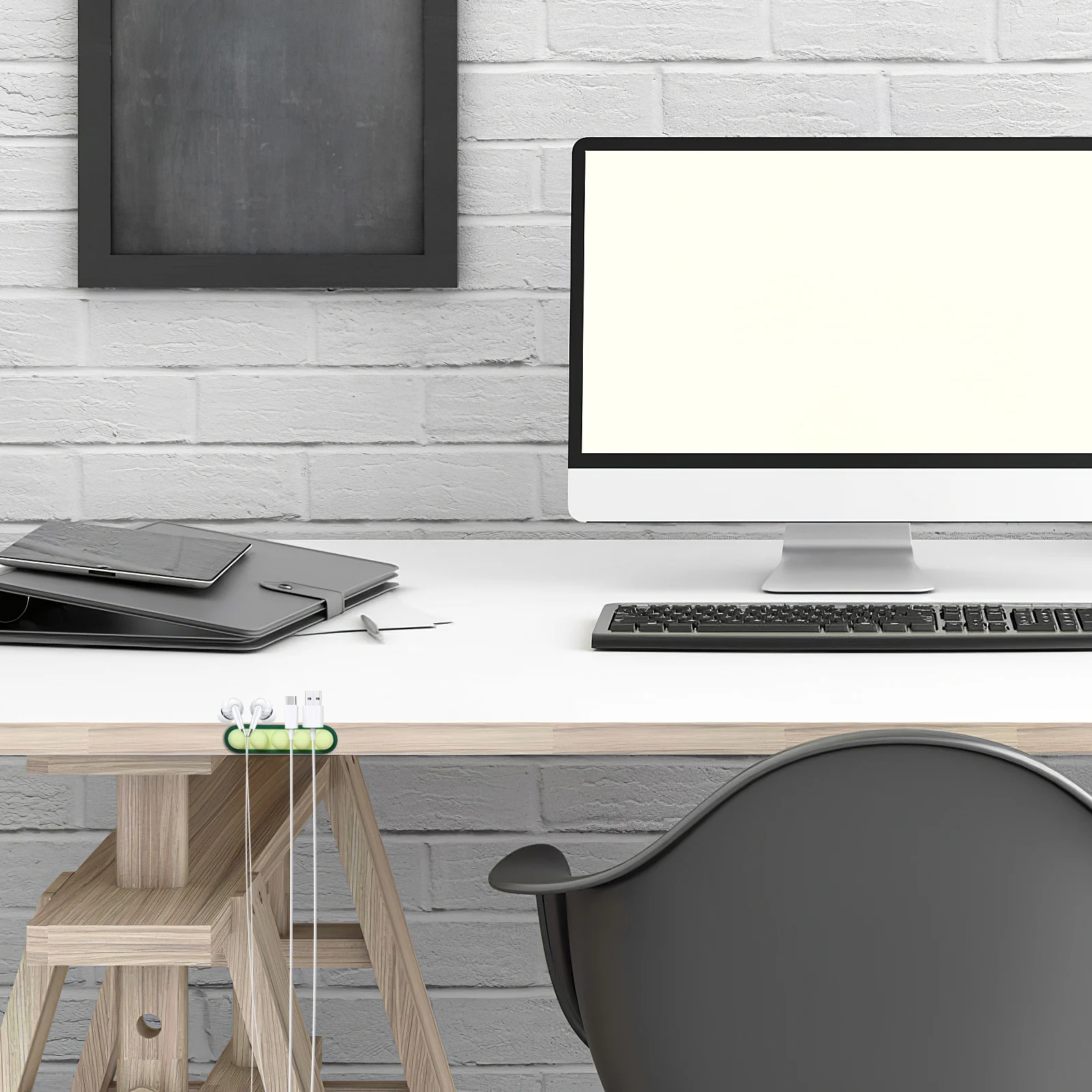 

3 pcs Clips Self Adhesive Pea Shape Wire Holder Clamp For Desk Cord Organizer Stick Mount Cable Management Clip Adhesive Cord