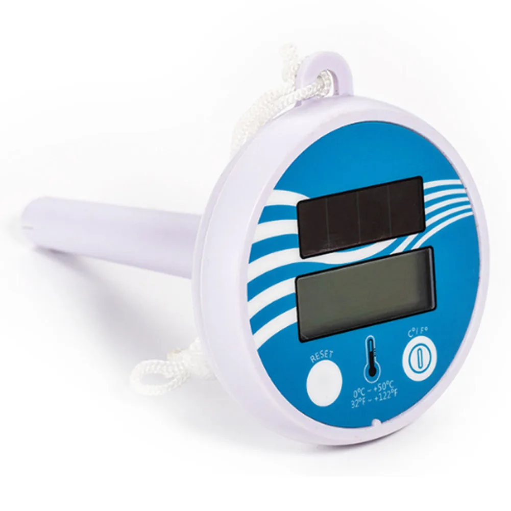 Solar Panel Floating Pool Thermometer Digital Large Screen Waterproof PVC For Swimming Pool Aquarium Fish Pond Temperature Gauge