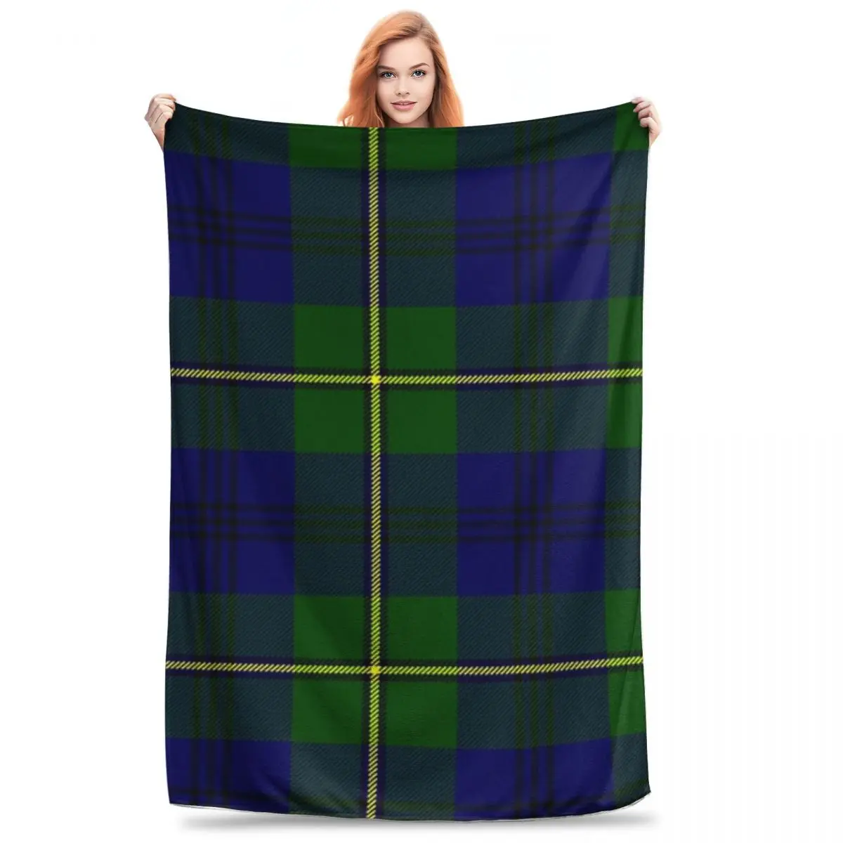 Clan Johnston Tartan Blanket Flannel Portable Throw Blankets Sofa Throw Blanket For Home Bedroom Office Throws Bedspread Quilt