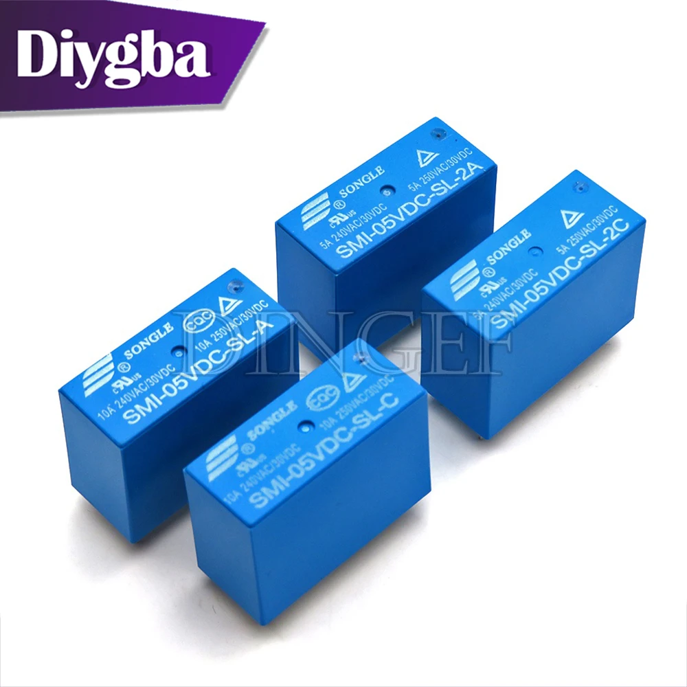 1PCS Power relays SMI-05VDC-SL-A SMI-24VDC-SL-C SMI-05VDC-SL-2A Relay 5V 12V 24V 4PIN 5PIN 6PIN 8PIN Time Relay SMI-05VDC DIYGBA