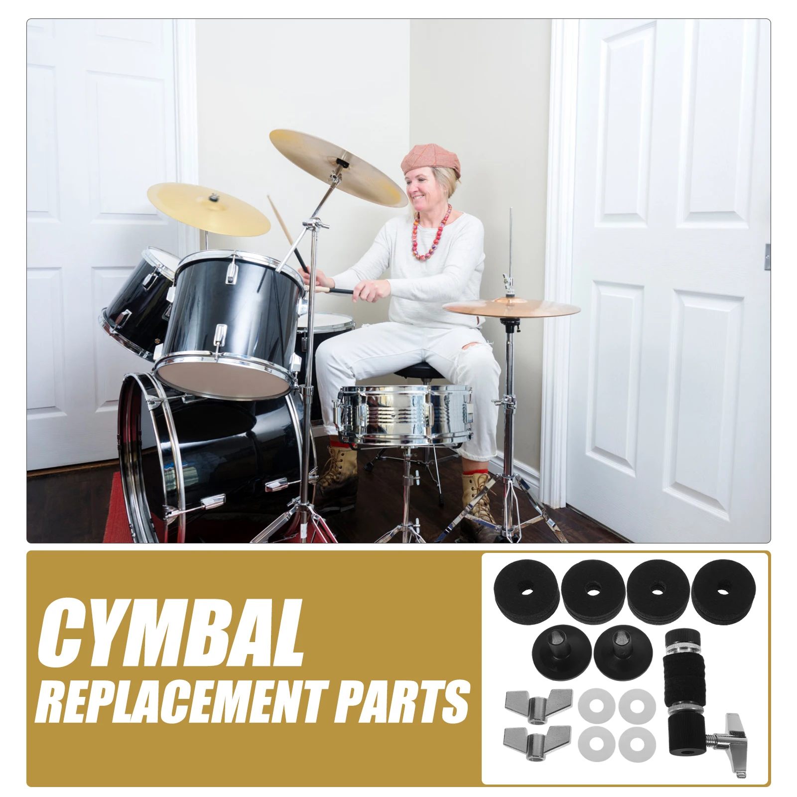 

1Set Cymbal Replacement Parts Drum Accessories Kit Comprehensive Set Safe Materials Durability Reliability Precise Processing