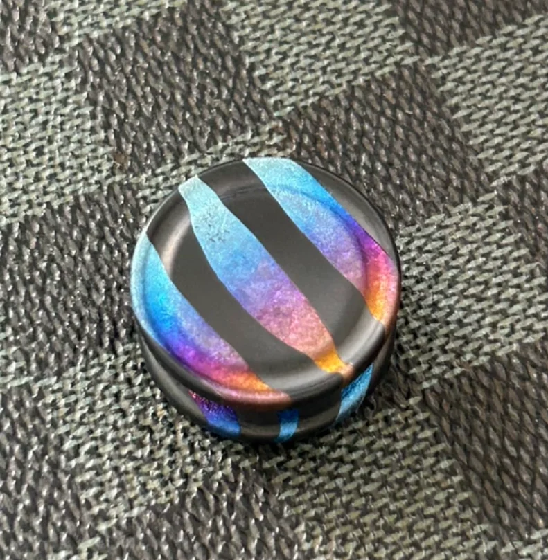 Used EDC Ice Crystal nima button 24.5mm*12mm Stress Relief Toy Haptic Spinner Fingertip Gyroscope Decompression Toys