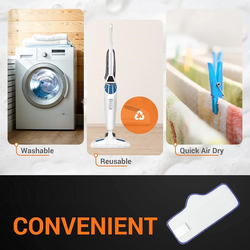 8 упаковок паровая швабра из микрофибры для пароочистителя Dupray Neat для различных поверхностей, эффективно очищает твердая древесина, плитка и каменный пол.